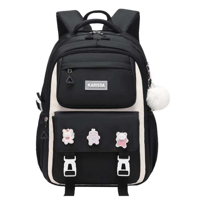 Premium Quality Waterproof School Bag( Black)